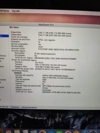 MacBook Pro A1502 Plata