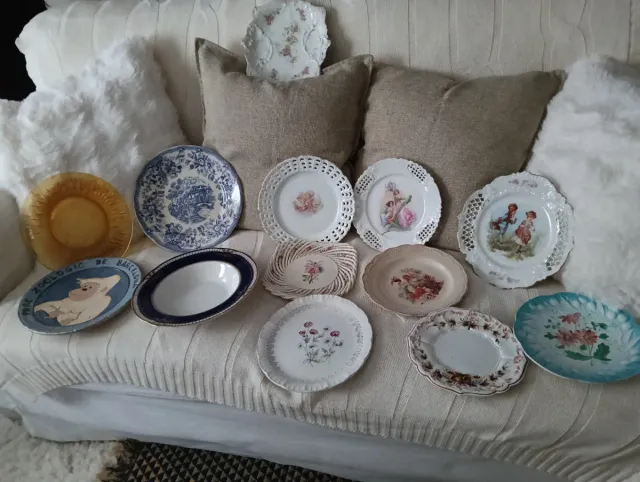 Colección platos antiguos cerámica.5€ cada uno.