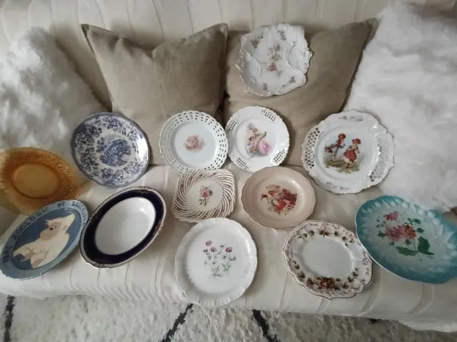 Colección platos antiguos cerámica.5€ cada uno.