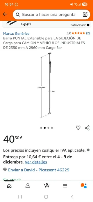 Puntal contenedor 2350-2960 cm