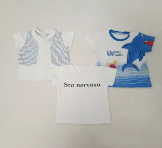 Set 3 Magliette Bimbo 9-12 Mesi