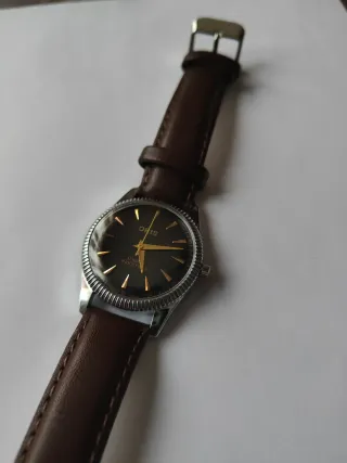 Reloj Oris Cuerda Marrón y Plateado
