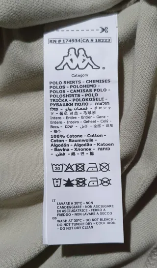 Polo Kappa Uomo verde pallido Taglia XXL