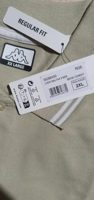 Polo Kappa Uomo verde pallido Taglia XXL