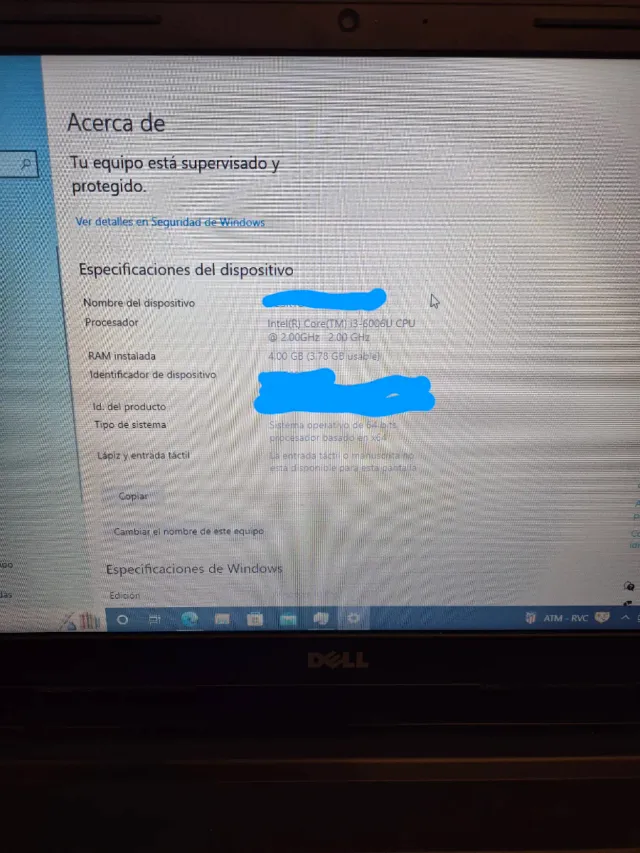 Portátil Dell Vostro 15 3000 i3 6gen