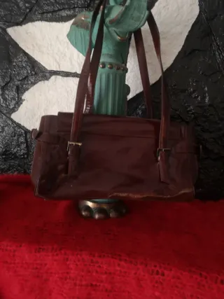 Borsa Balenciaga in pelle scamosciata marrone