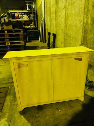 Mueble recibidor antiguo madera con pomo porcelana