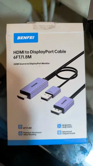 Cable HDMI a DisplayPort BENFEI 1.8m