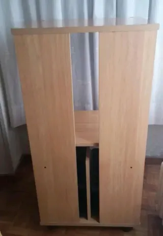 Mesa auxiliar madera y metal