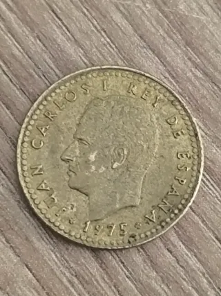 Moneda 1 peseta Juan Carlos I Rey de España 1975