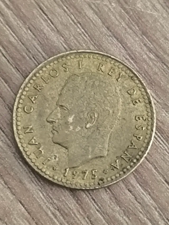 Moneda 1 peseta Juan Carlos I Rey de España 1975