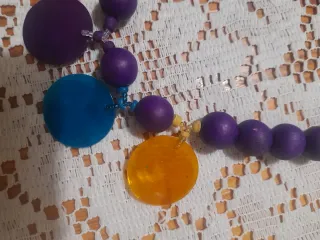 Collana etnica legno e madreperla multicolor