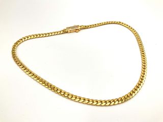 cadena oro 18k con circonita 21cm