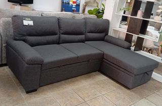 Sofa Cama Emma 238 cm, Gris. Chaiselong. EN REBAJA