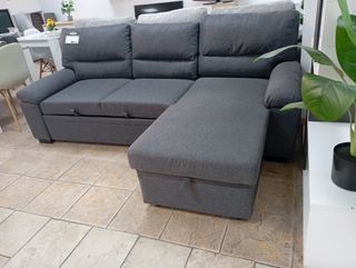 Sofa Cama Emma 238 cm, Gris. Chaiselong. EN REBAJA