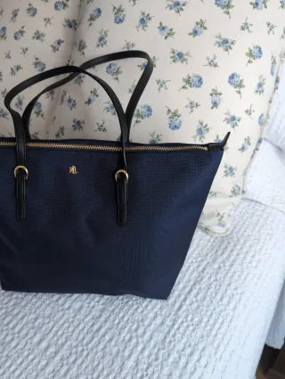 Bolso Tote Ralph Lauren Azul Marino