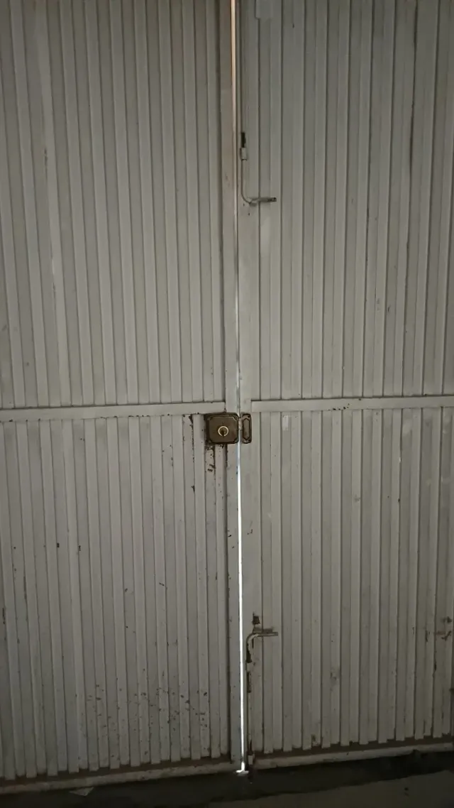 Puerta de garaje de hierro