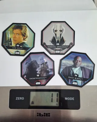 Lote 4 tazos Star Wars