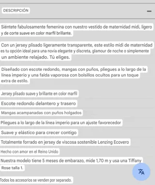 Vestido de boda premamá blanco Tiffany Rose