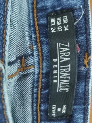 Pantalón vaquero desgastado azul