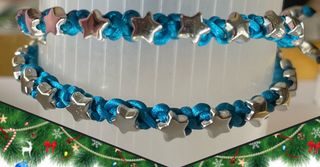 Pulsera artesanal estrellas azul