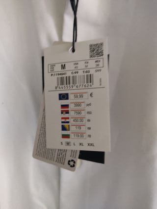 Camisa blanca de vestir hombre