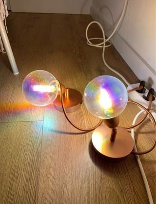 Candeeiros Rose Gold Vidro Metal