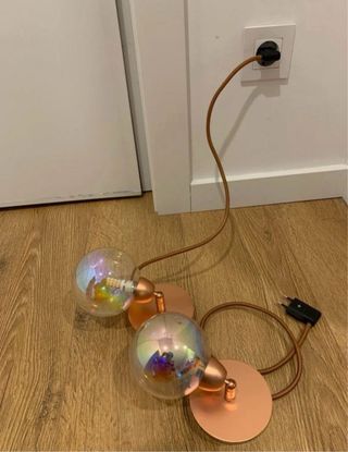 Candeeiros Rose Gold Vidro Metal