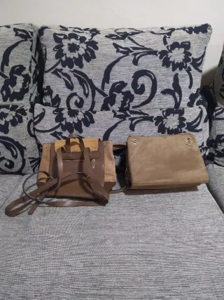 Bolso Parfois camel y mochila juvenil