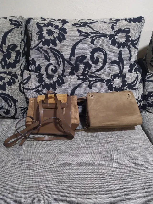 Bolso Parfois camel y mochila juvenil