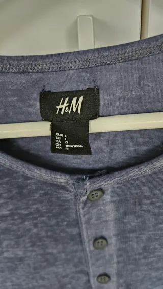 Camiseta H&M manga larga hombre Talla L