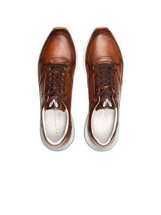 Zapatillas de hombre de cuero marrón