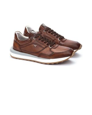 Zapatillas de hombre de cuero marrón