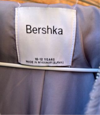 Chaqueta pelo Bershka gris Talla 10-12