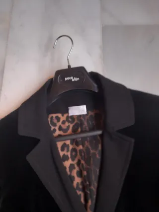 Chaqueta terciopelo negro mujer