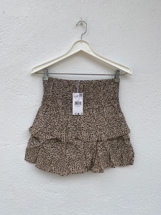 Falda Volantes Leopardo Mango Teen