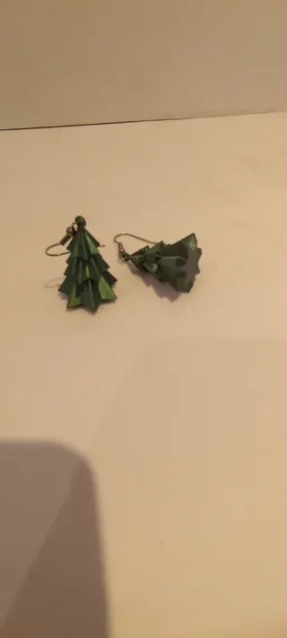 Pendientes árbol de Navidad verdes