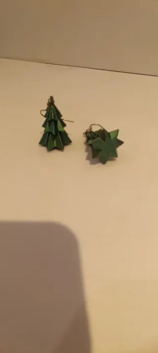 Pendientes árbol de Navidad verdes