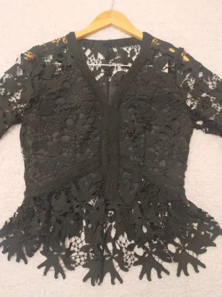 Blusa Fetiche Suances encaje negro