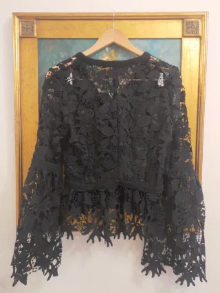 Blusa Fetiche Suances encaje negro