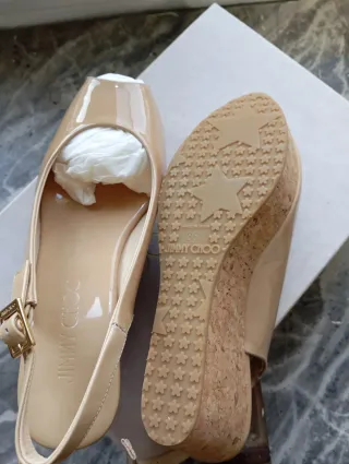 Jimmy Choo Cuña Beige