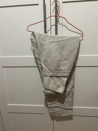 Pantalón premamá punto beige