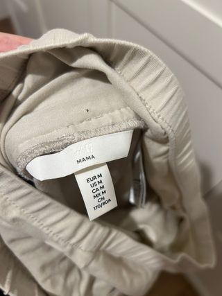 Pantalón premamá punto beige