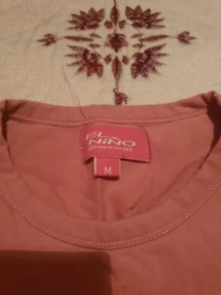 Jersey rosa manga larga con dibujo