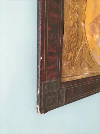 Quadro primi '900 con cornice smaltata