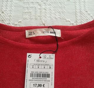 Jersey rojo cut-out ideal Navidad, S