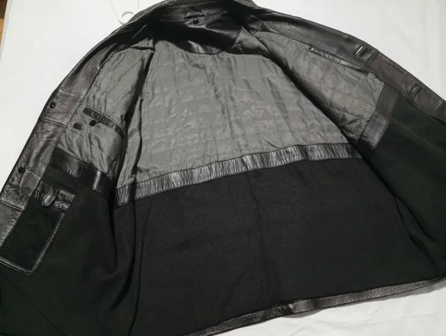 Chaquetón de piel negro