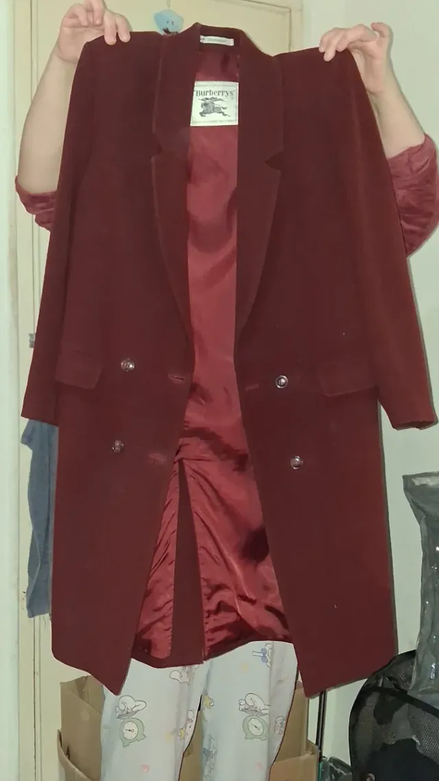 Chaquetón lana virgen Blueberry rojo