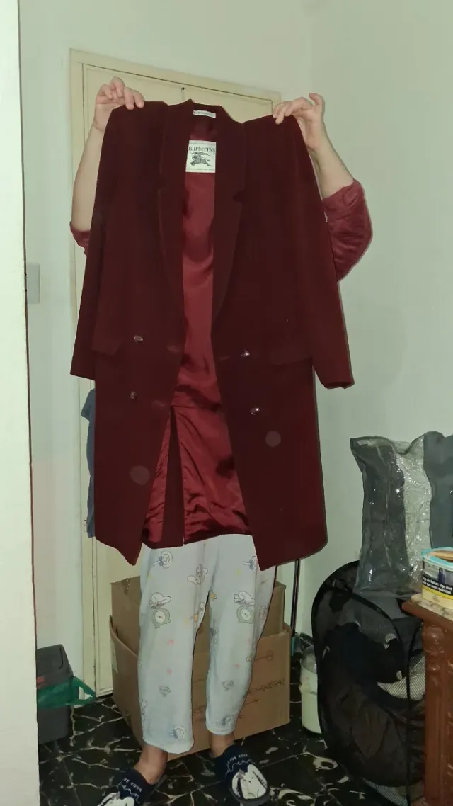 Chaquetón lana virgen Blueberry rojo