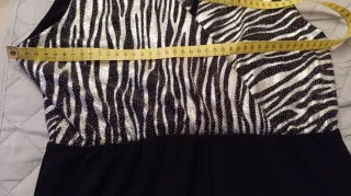 Vestido sin manga estampado cebra, con brigie